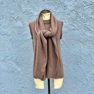 Isa Arfen Lambswool Sweater Tie Knot Tank in Beige size 10